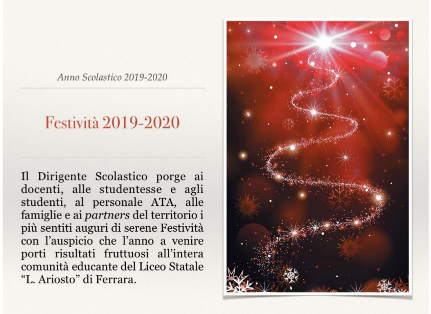 Festività 2019-2020